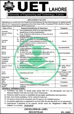 UET Jobs