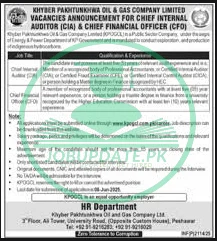 KPOGCL Jobs 2025: KPK Oil and Gas Company Limited