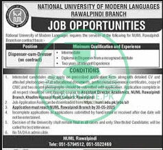 National University of Modern Languages Mirpur Careers 2025