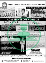 Pakistan Scouts Cadet College Batrasi Jobs