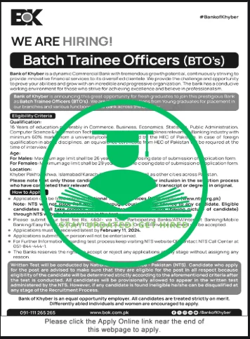 Bank of Khyber Jobs