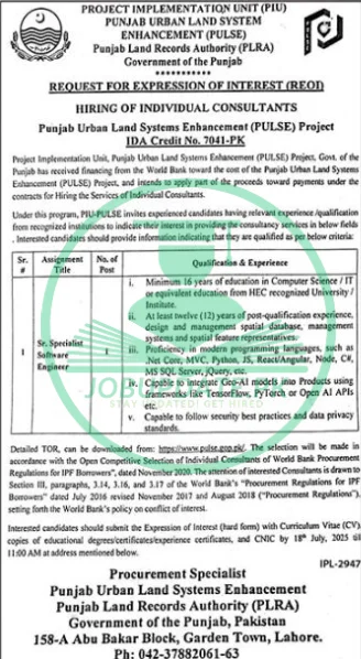 PLRA Jobs
