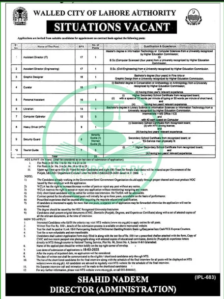Walled City Lahore Jobs