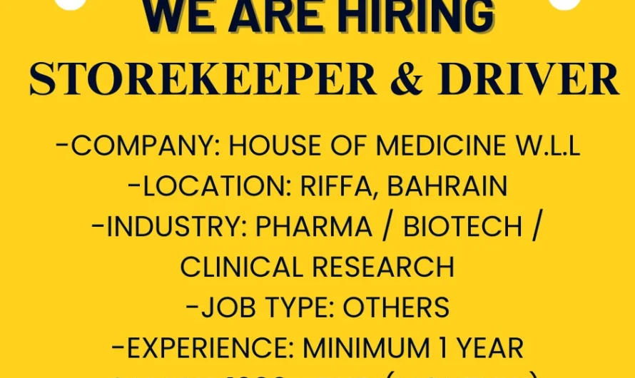 Storekeeper & Driver