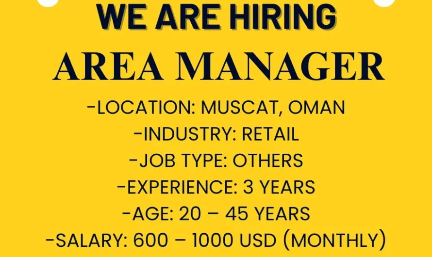 Job Title: Area Manager